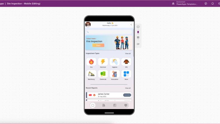 Site Inspection Mobile App – Power Apps Template
